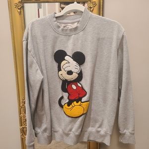 Disney grey Mickey Mouse crew neck sweater